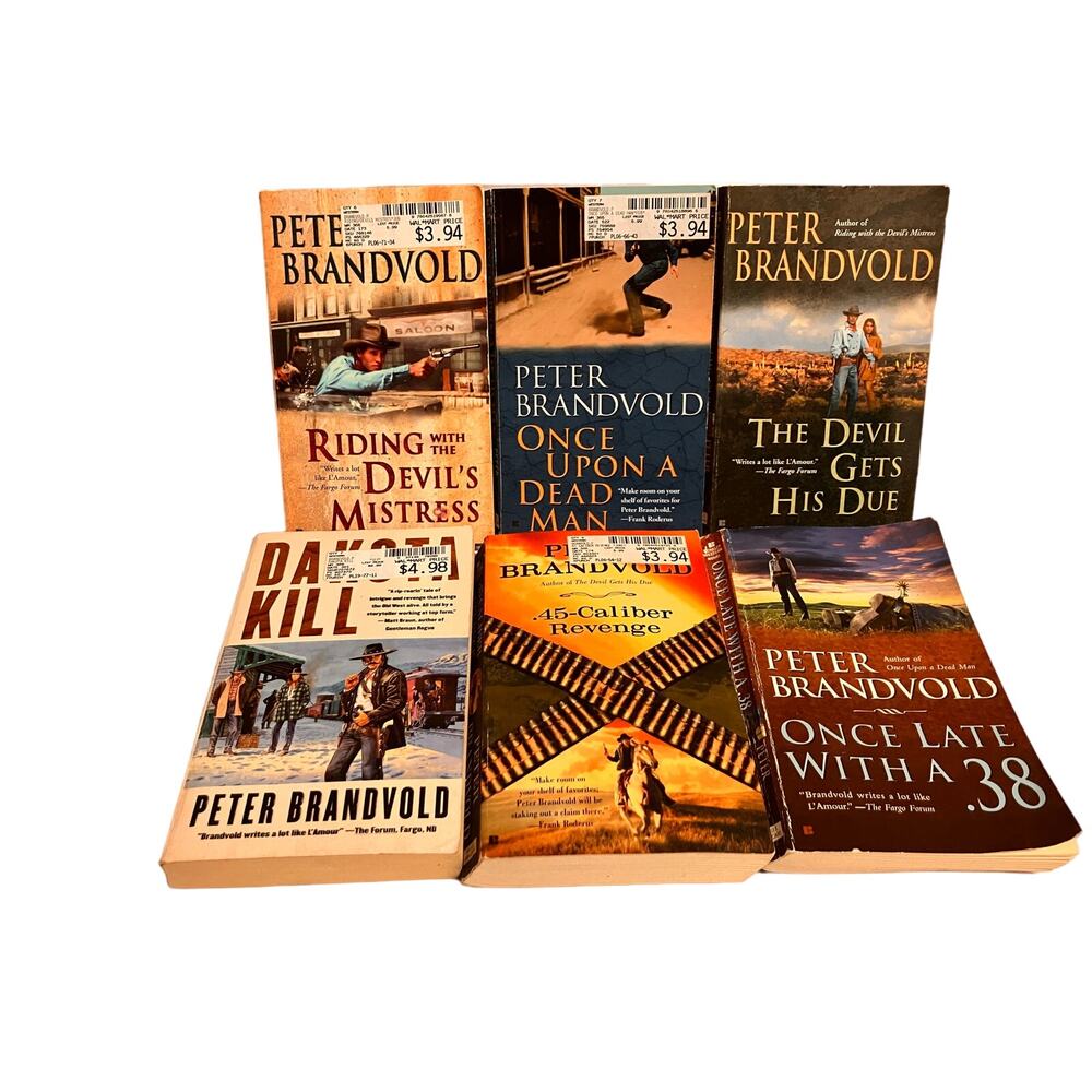 PETER BRANDVOLD Western Books Lot of (6), Action, VTG, Collectible,‎ Paperback